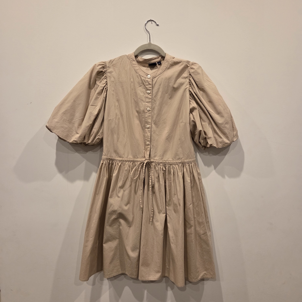 GAP Light Tan Puff Sleeve Top Size M